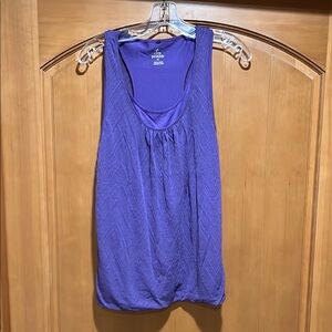 Prana Purple Ruched Sleeveless Tank Top